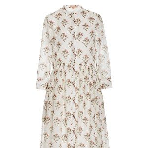 Brock Collection Floral Print Cotton-Silk Maxi Dress, Size 6